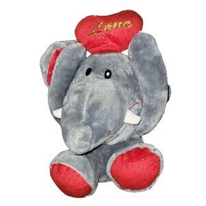 Valentines Day Elephant 10 inch Plush Love Heart Stuffed Toy Animal Adventure